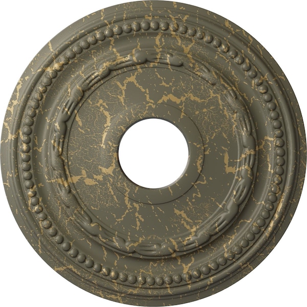 Ekena Millwork Federal Ceiling Medallion (Canopies up to 8 1/2"), 15 3/8"OD x 3 5/8"ID x 1"P, Witch Hazel Crackle CM15FEWHC - main
